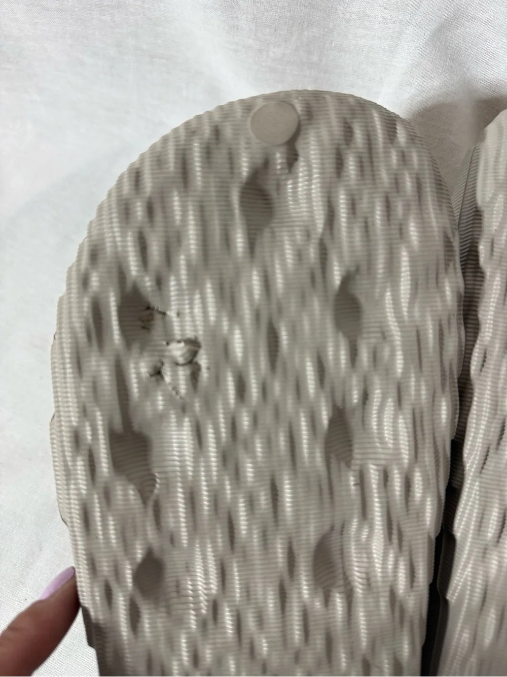 adidas Adilette 22 Taupe Textured Slide Sandals Size 8